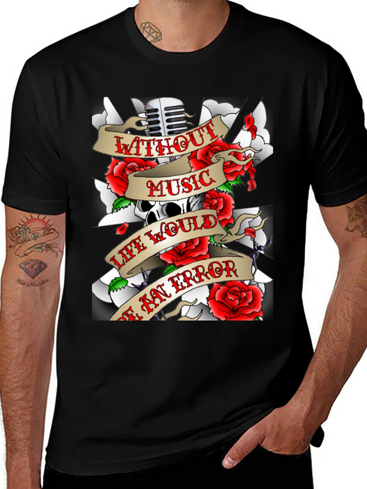Music Skull Graphic T-Shirt