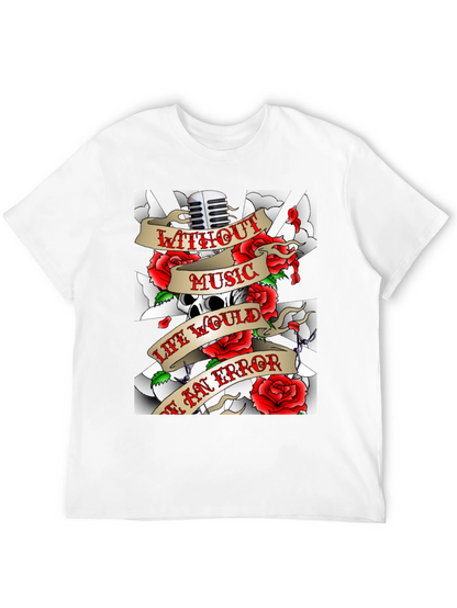 Music Skull Graphic T-Shirt