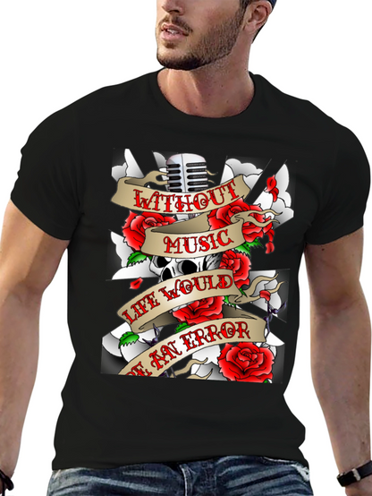 Music Skull Graphic T-Shirt