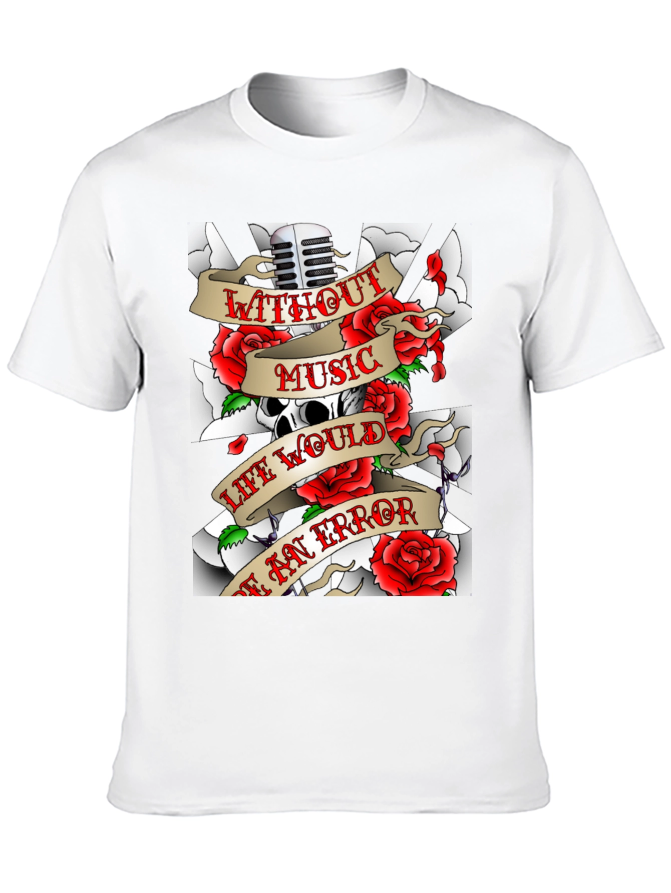 Music Skull Graphic T-Shirt