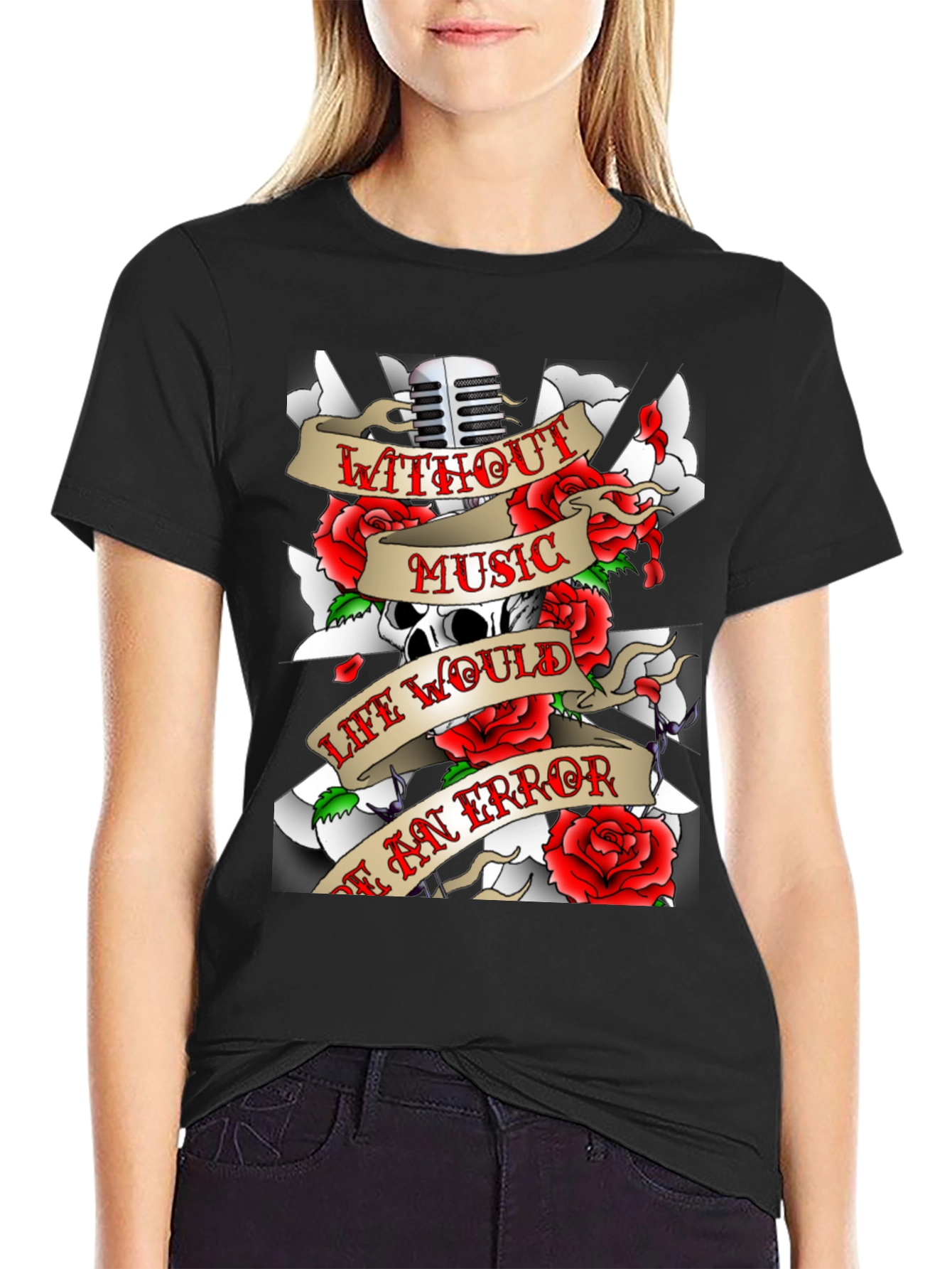 Music Skull Graphic T-Shirt