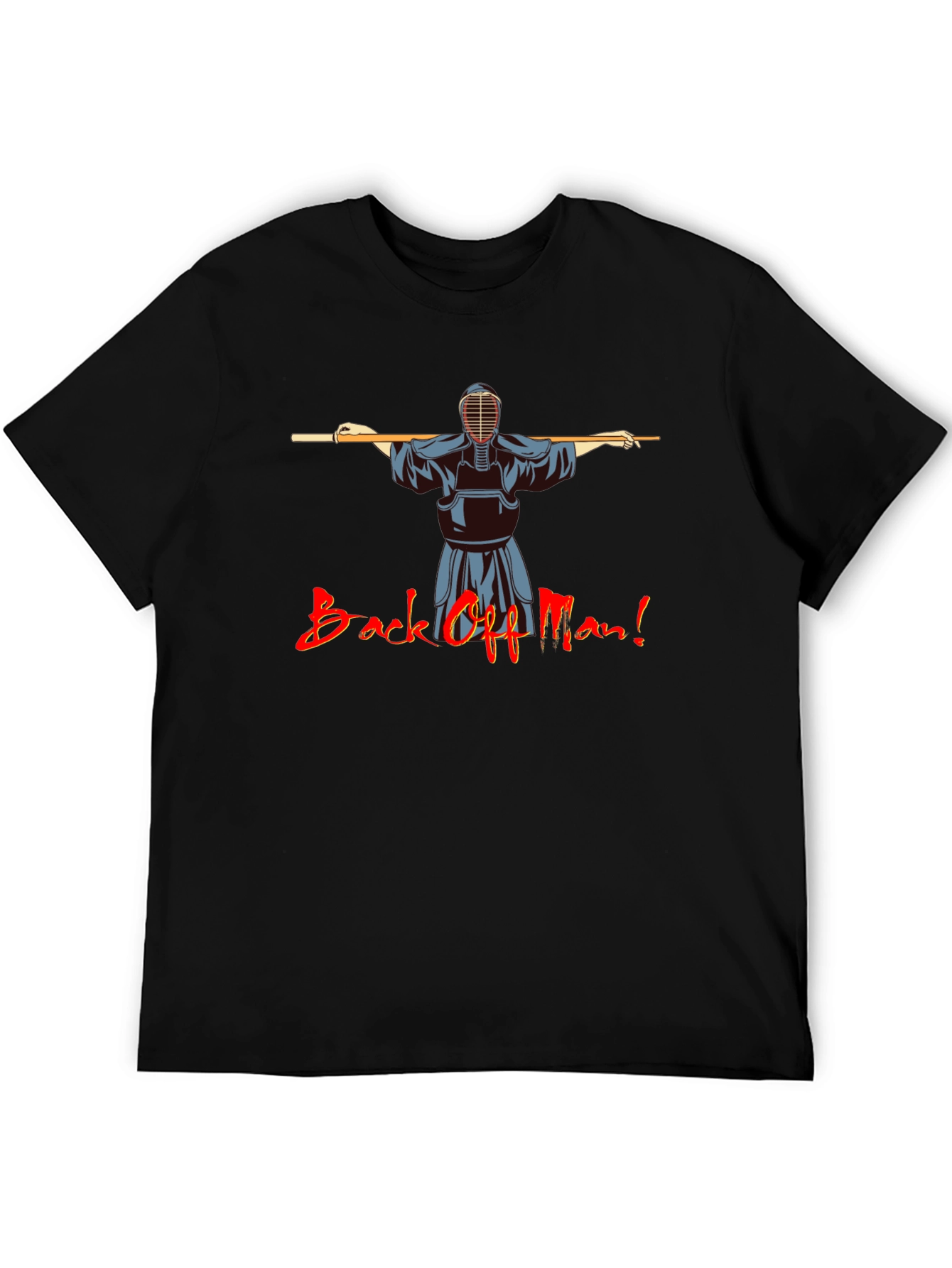 Back Off Man! Kendo Martial Arts Black T-Shirt