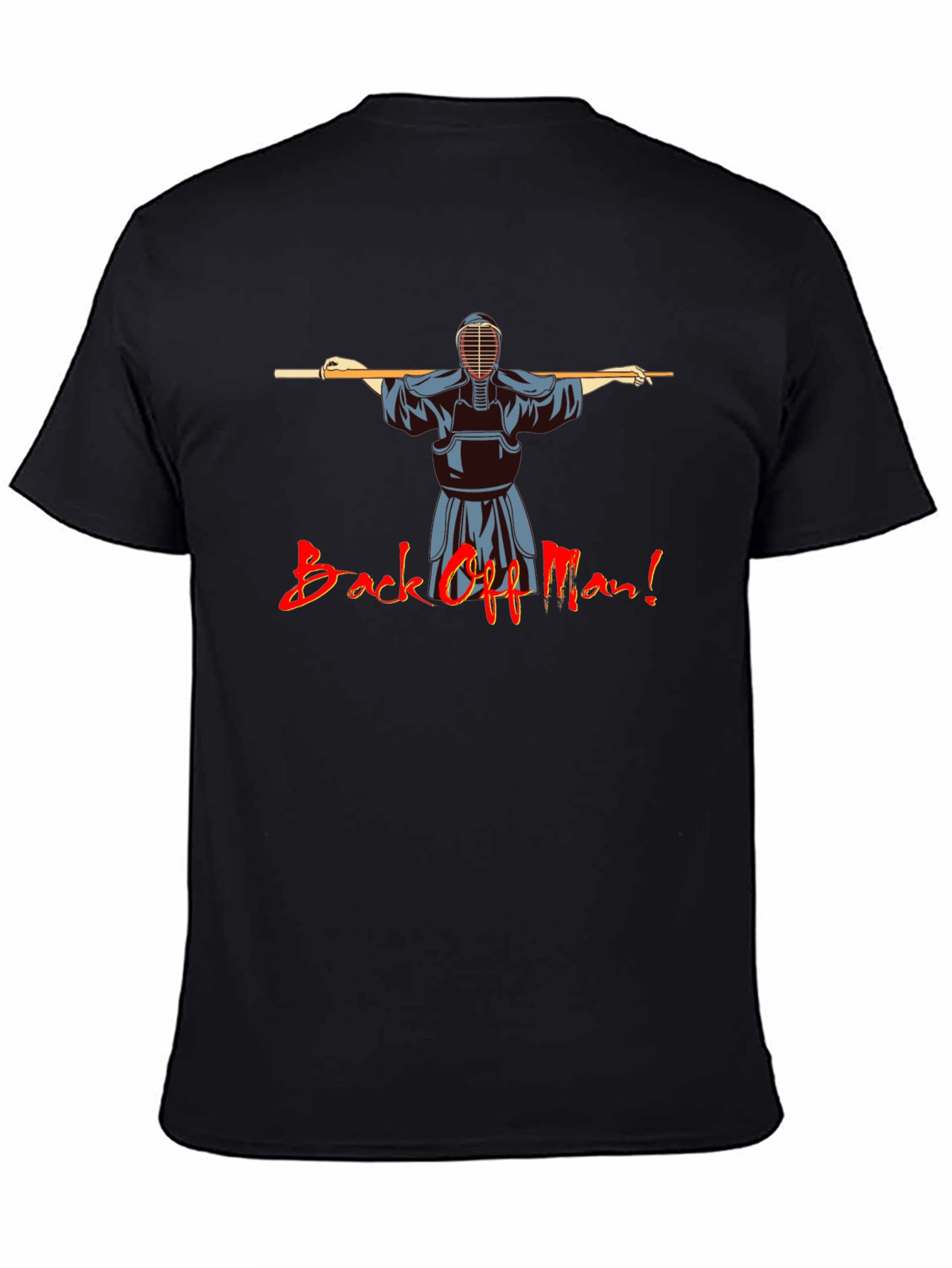 Back Off Man! Kendo Martial Arts Black T-Shirt