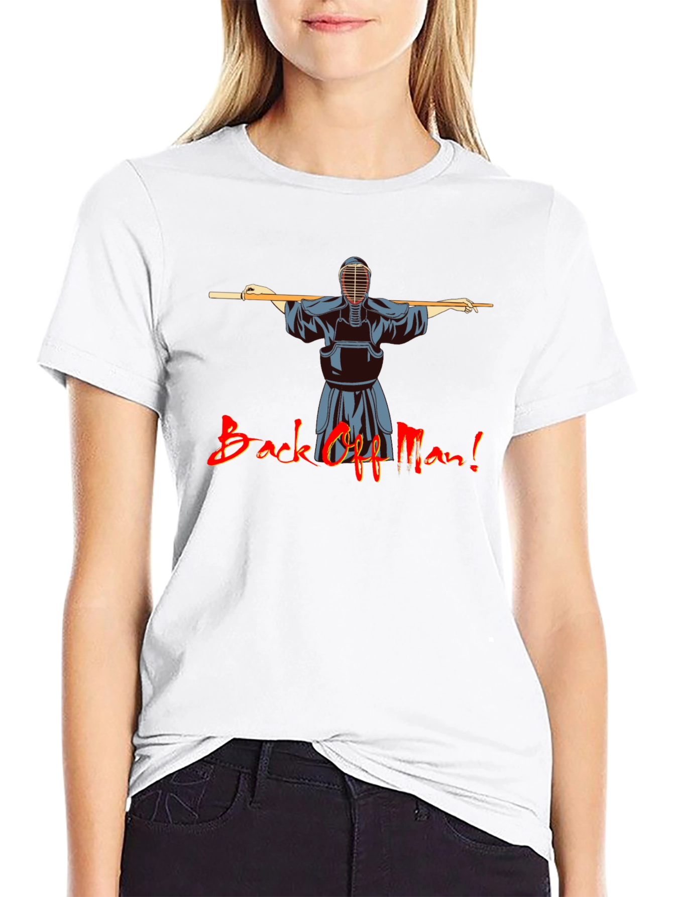 Back Off Man! Kendo Martial Arts Black T-Shirt