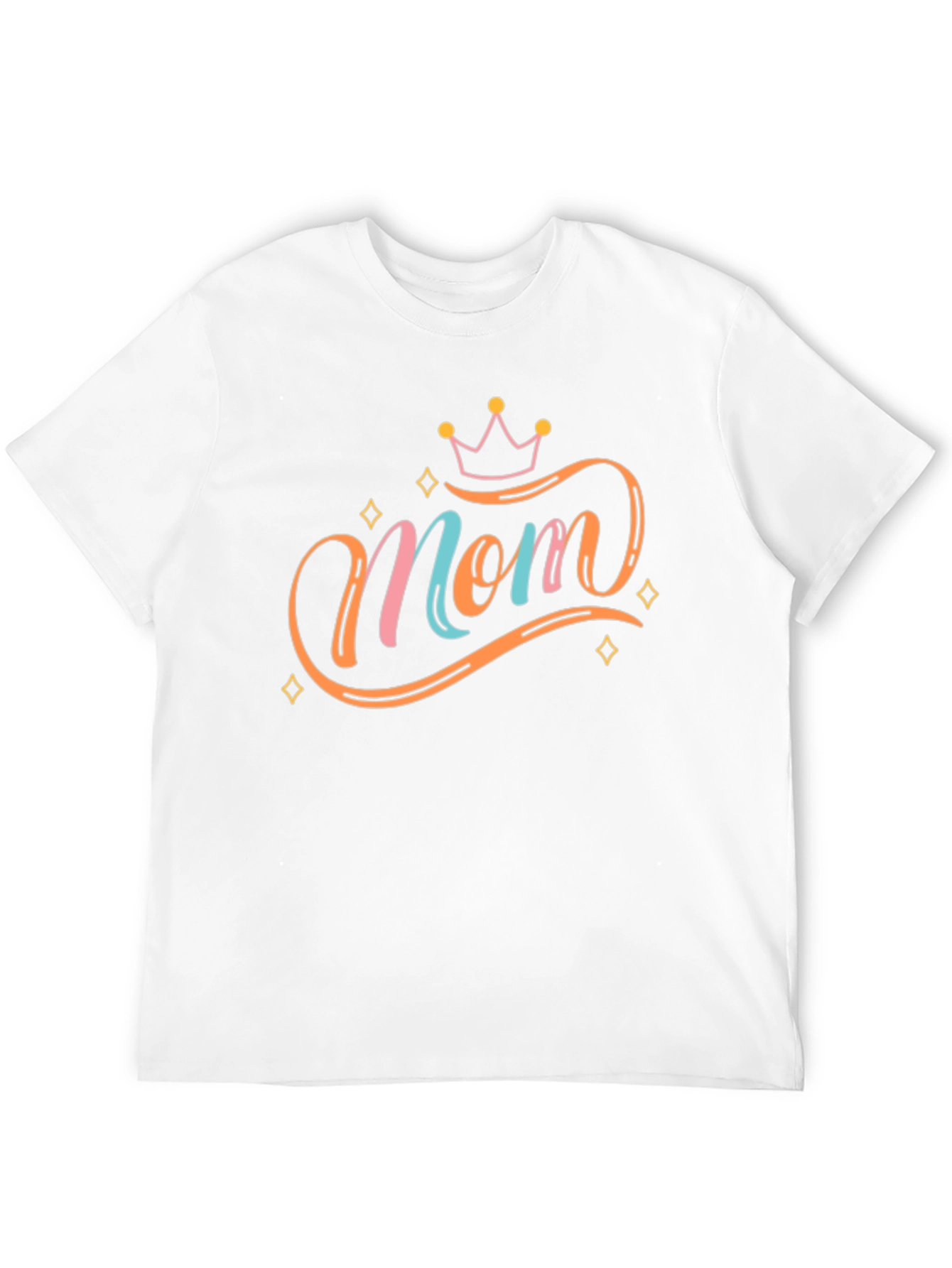 Stylish Mom Graphic Tee - Black Cotton Blend