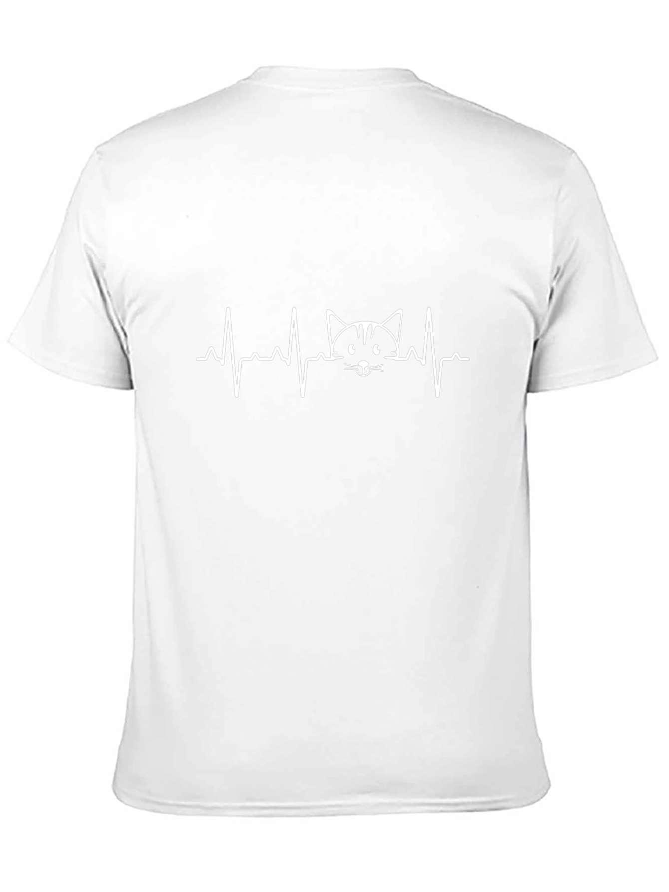 Cat Heartbeat T-Shirt - Unisex Black Tee