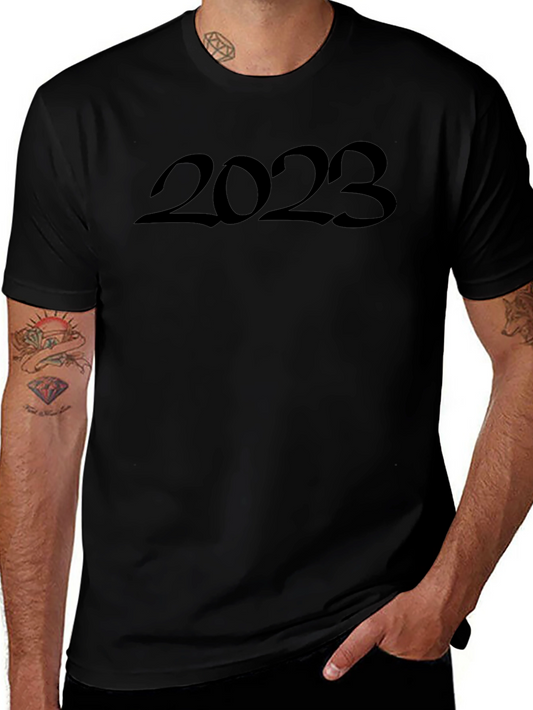 2023 Graphic Tee - Trendy Black T-Shirt