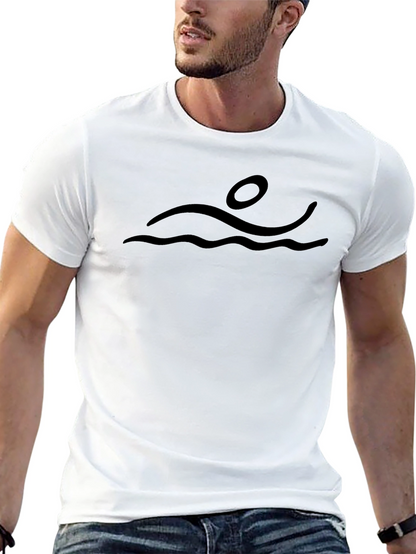 Swimmer Graphic Tee - Black