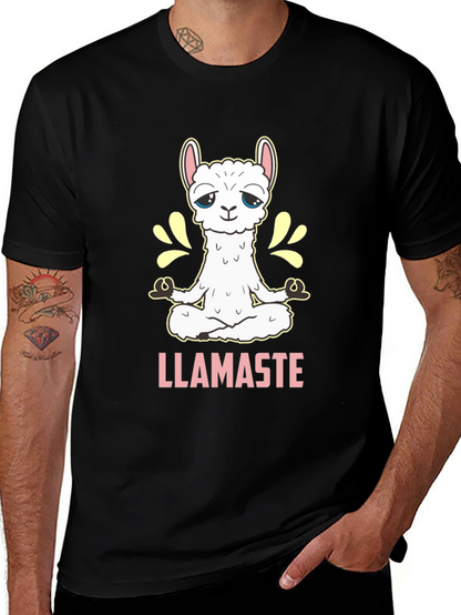 Llamaste T-Shirt - Meditating Llama Yoga Tee