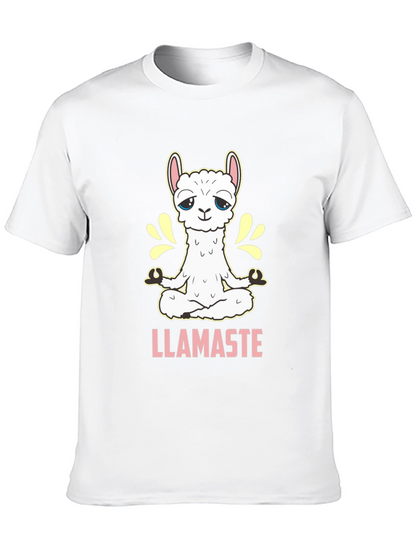 Llamaste T-Shirt - Meditating Llama Yoga Tee