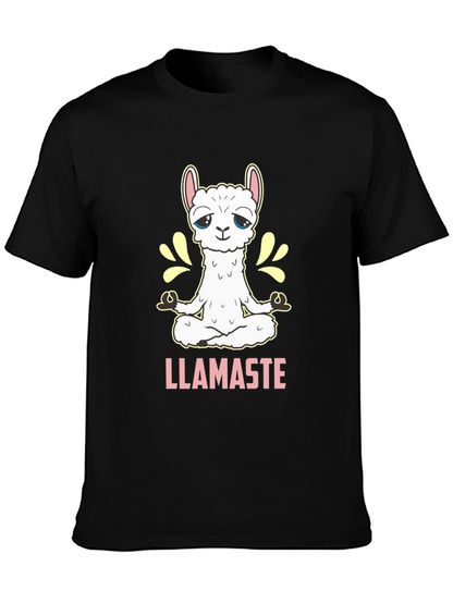 Llamaste T-Shirt - Meditating Llama Yoga Tee