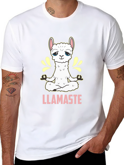 Llamaste T-Shirt - Meditating Llama Yoga Tee