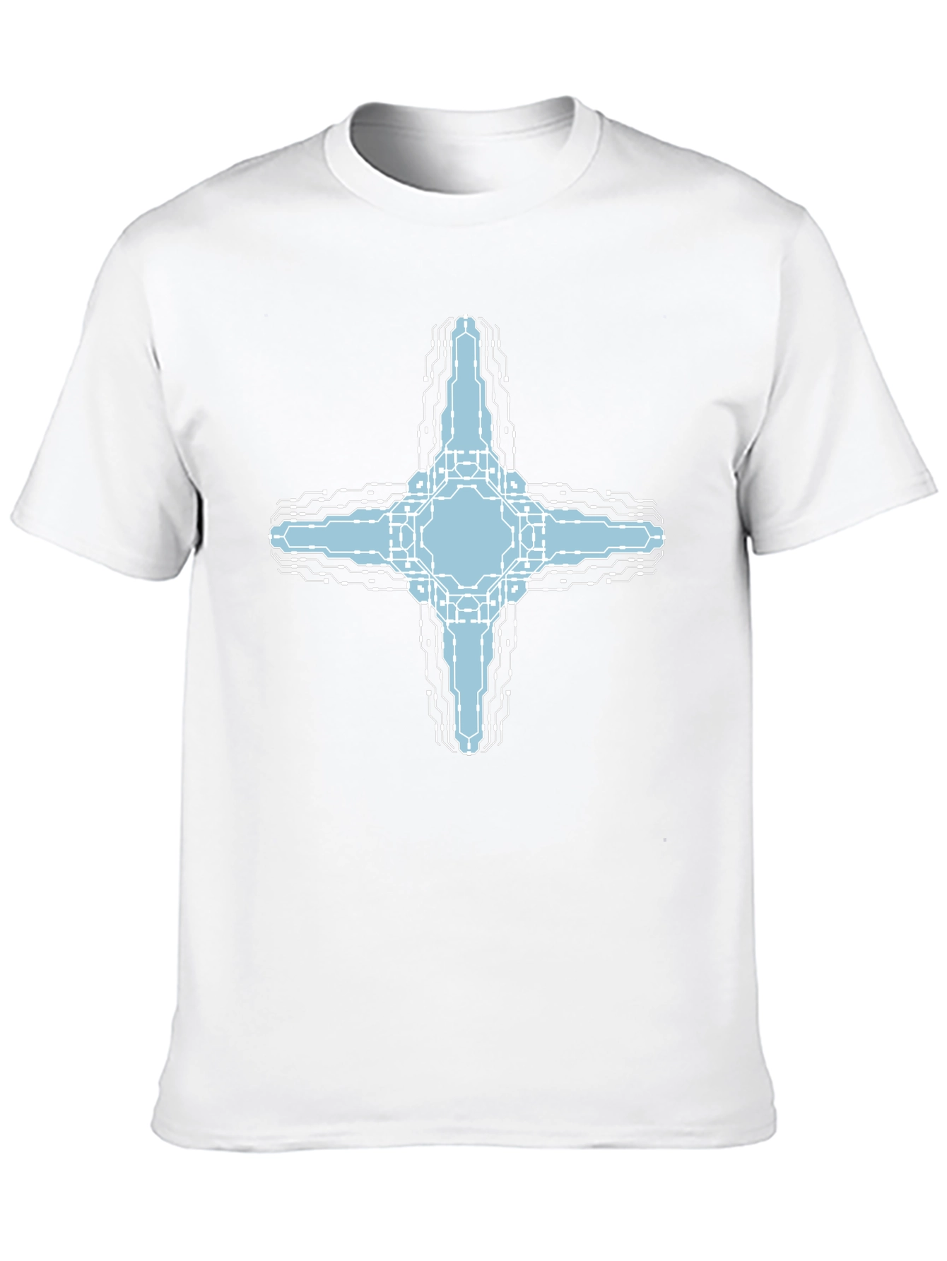 Cybernetic Cross T-Shirt - Tech Inspired Graphic Tee
