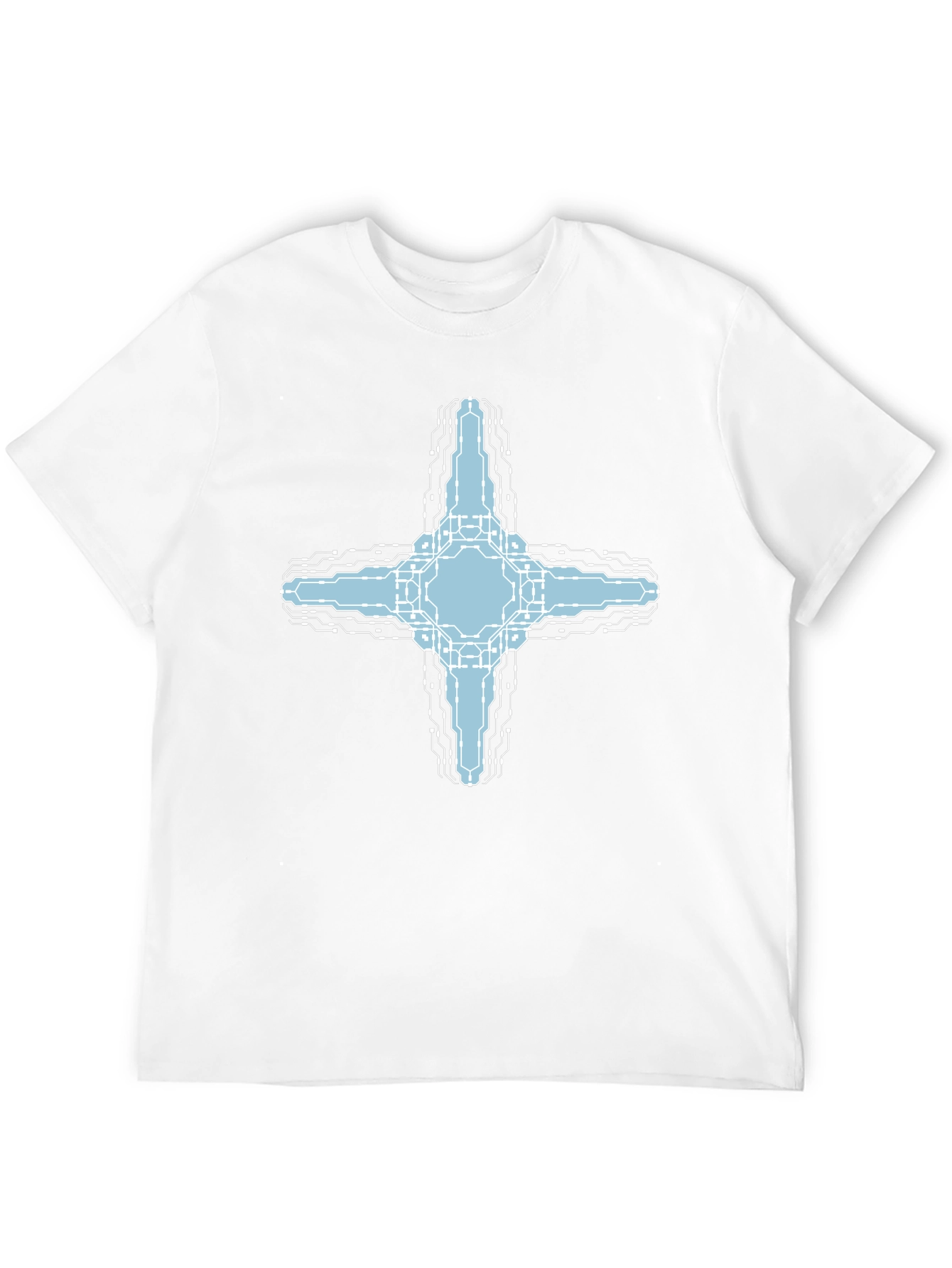 Cybernetic Cross T-Shirt - Tech Inspired Graphic Tee