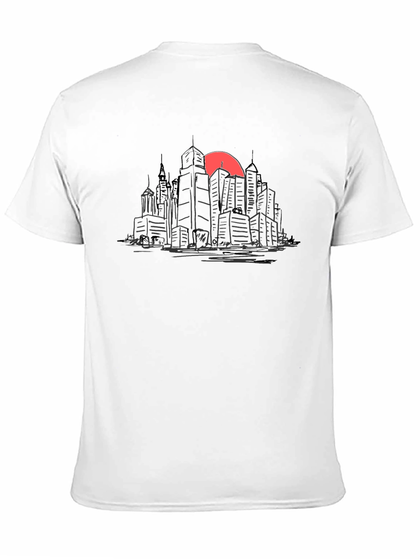 Cityscape Sunset Graphic Tee - Urban Style