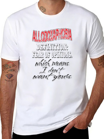 Allodoxaphobia Graphic Tee - Fear of Opinions T-Shirt
