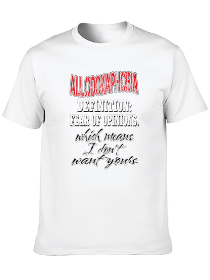 Allodoxaphobia Graphic Tee - Fear of Opinions T-Shirt