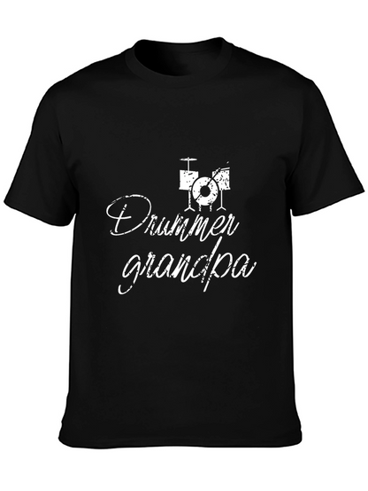 Drummer Grandpa T-Shirt - Black