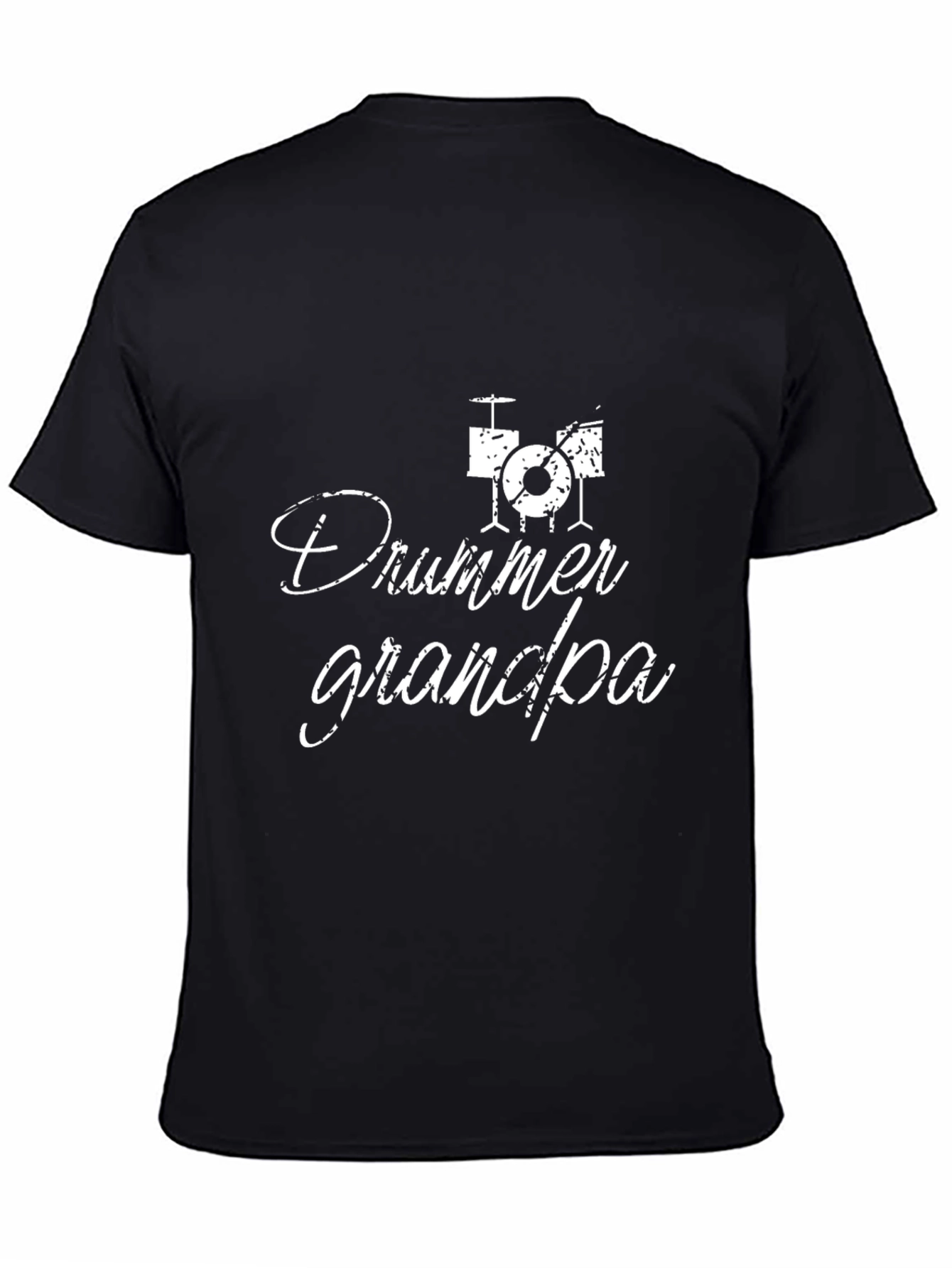Drummer Grandpa T-Shirt - Black