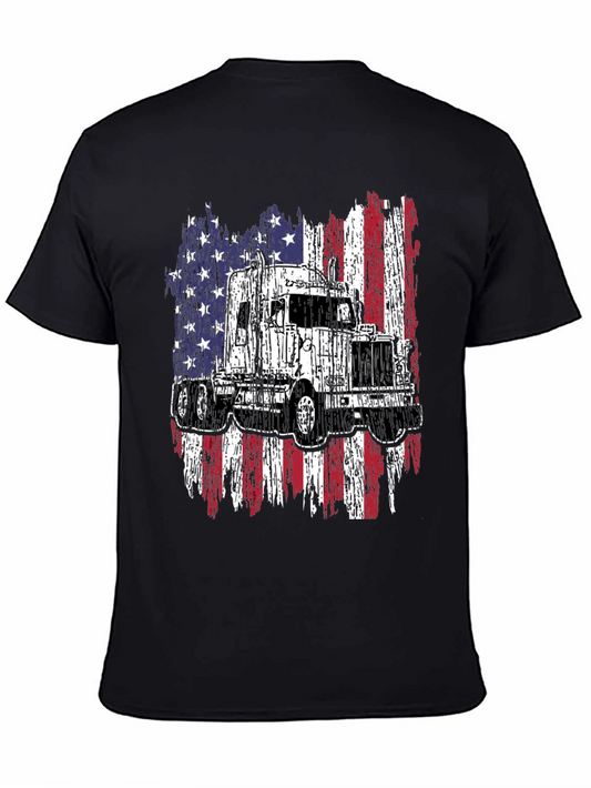 Truck American Flag Graphic Tee