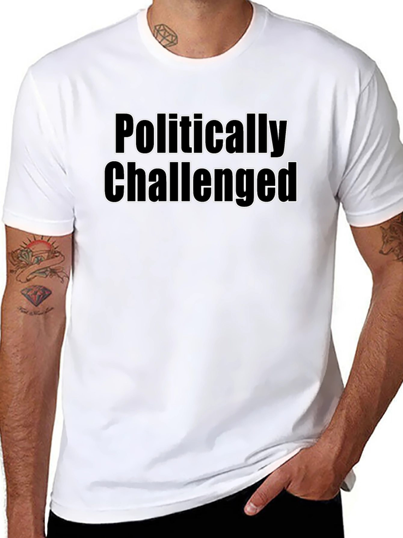 Politically Challenged Graphic T-Shirt - Black