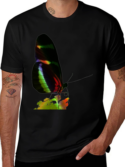 Butterfly Graphic Tee - Black Casual Shirt