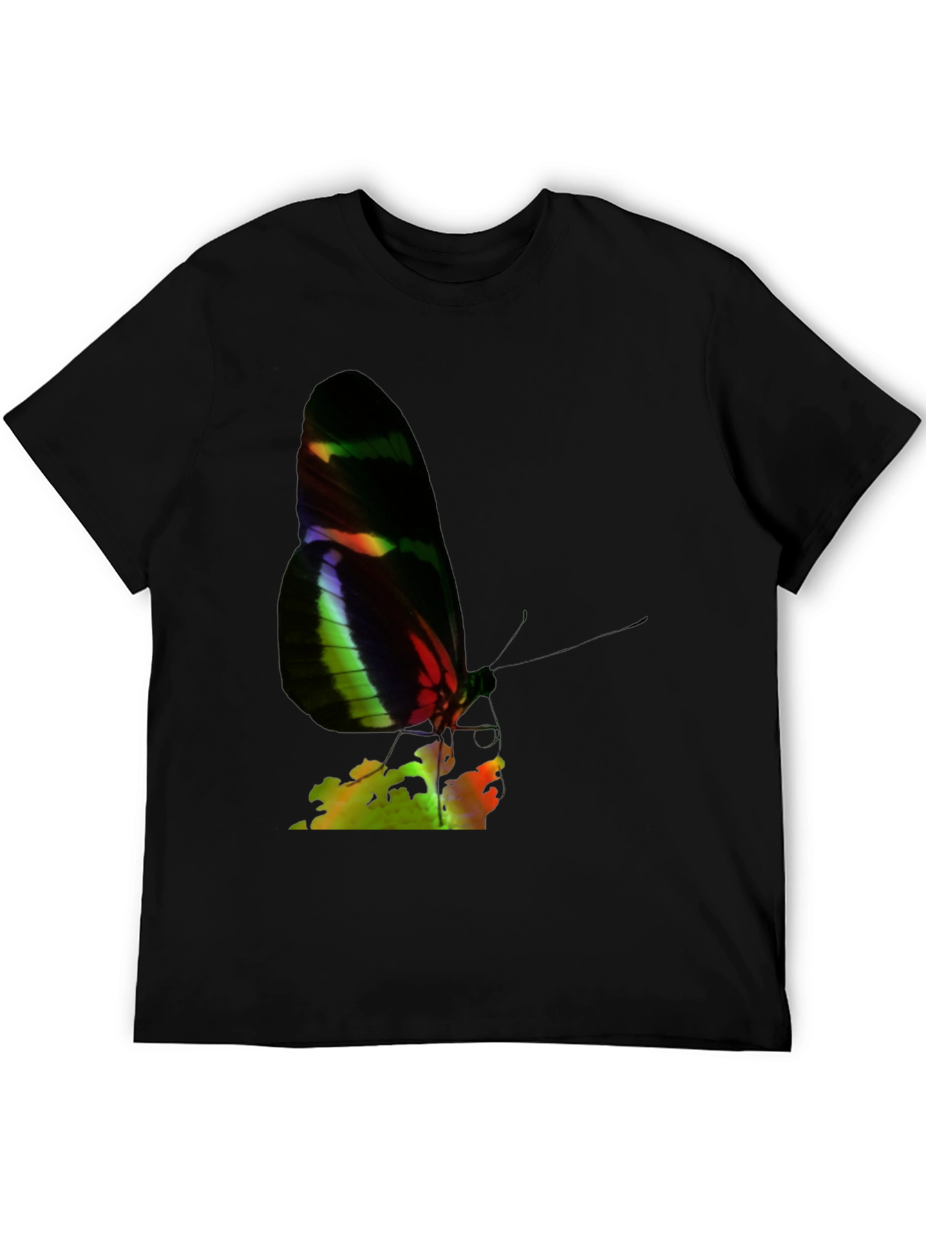 Butterfly Graphic Tee - Black Casual Shirt