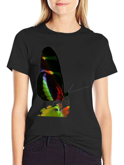Butterfly Graphic Tee - Black Casual Shirt