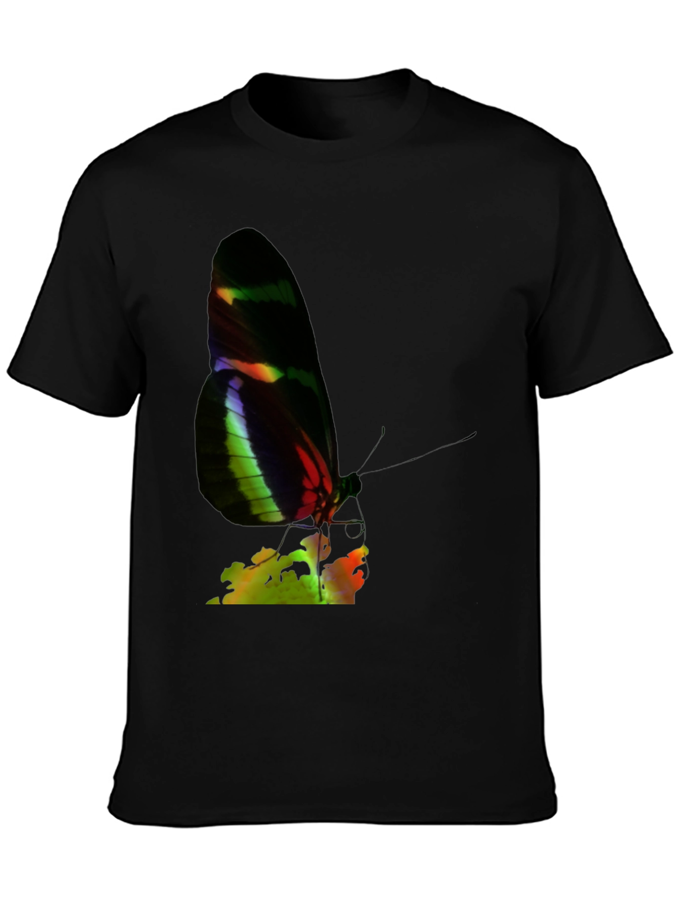 Butterfly Graphic Tee - Black Casual Shirt