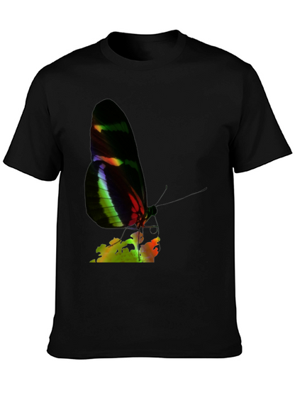 Butterfly Graphic Tee - Black Casual Shirt