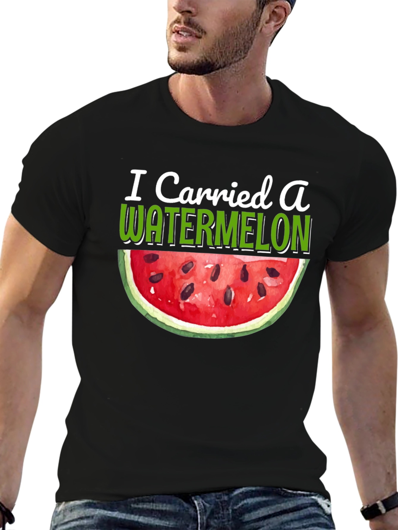 I Carried a Watermelon Black T-Shirt