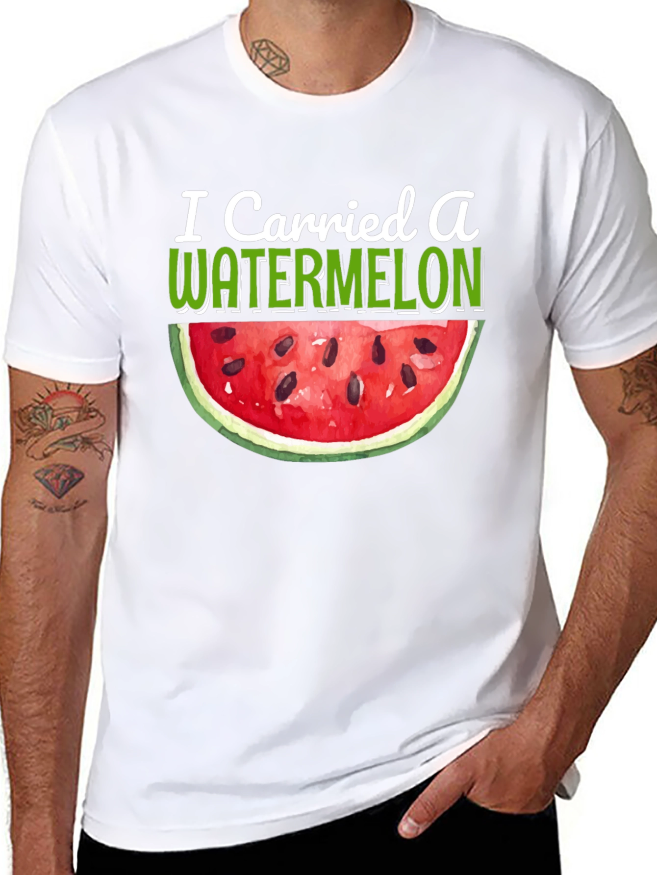 I Carried a Watermelon Black T-Shirt