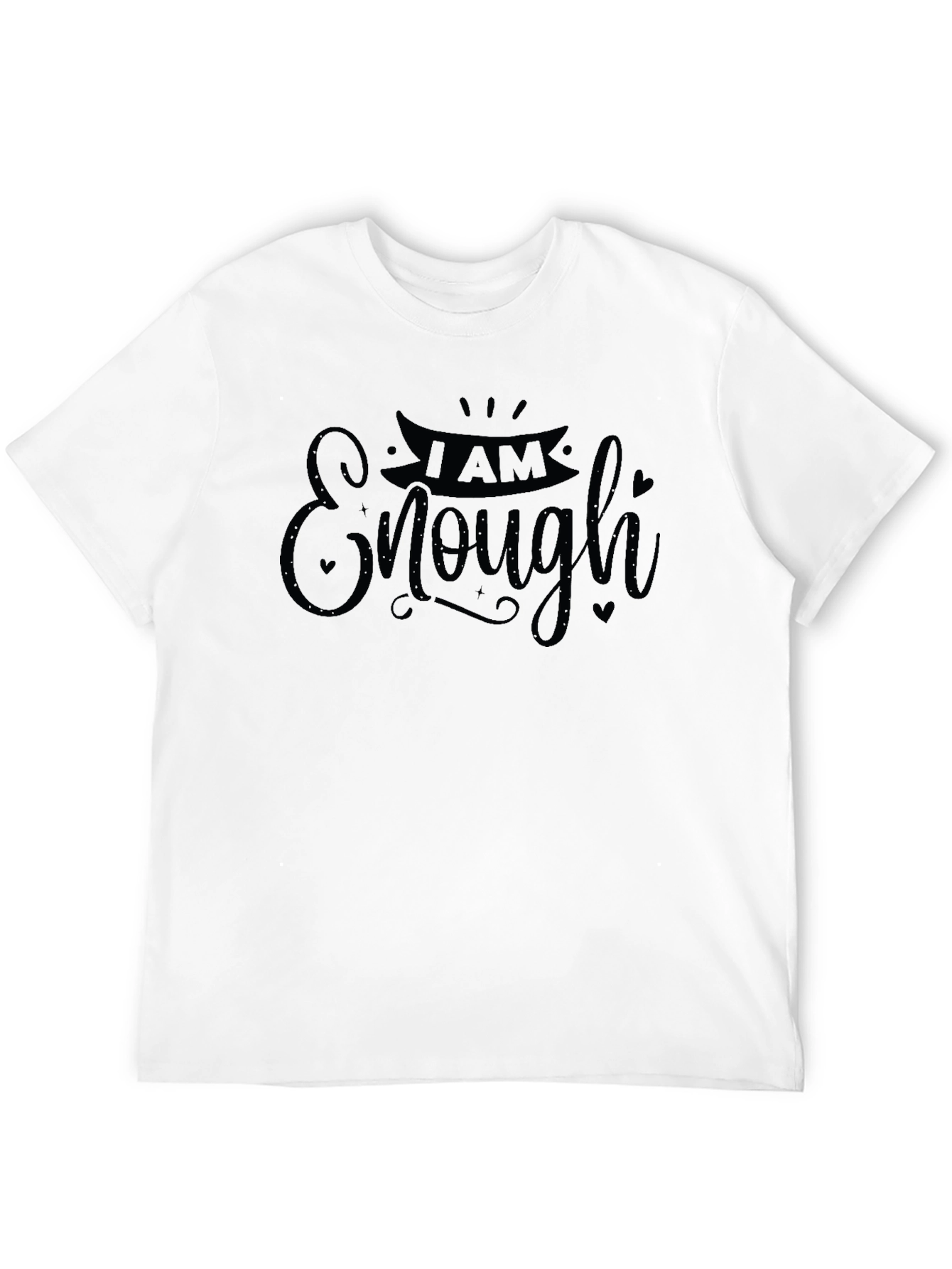 I Am Enough T-Shirt - Black Graphic Tee
