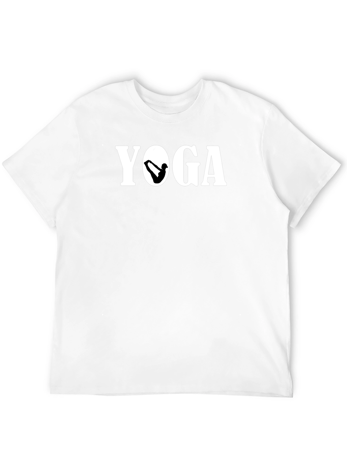 Yoga Pose Graphic Black T-Shirt for Men