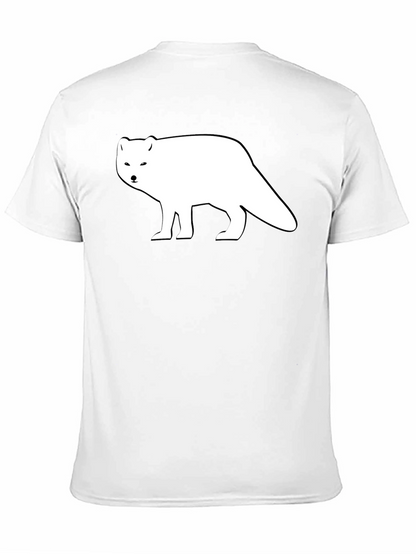 Arctic Fox Graphic Tee - Black Cotton Shirt