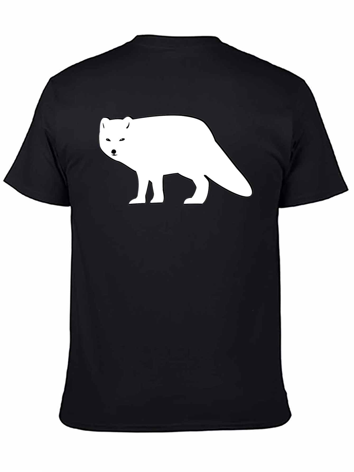 Arctic Fox Graphic Tee - Black Cotton Shirt