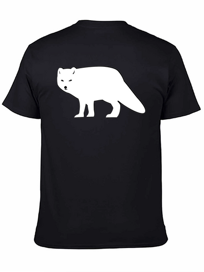 Arctic Fox Graphic Tee - Black Cotton Shirt
