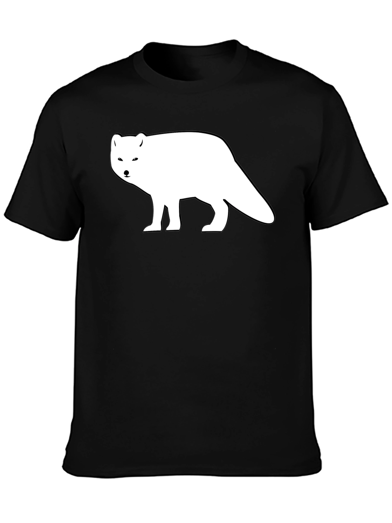Arctic Fox Graphic Tee - Black Cotton Shirt