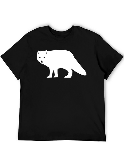 Arctic Fox Graphic Tee - Black Cotton Shirt