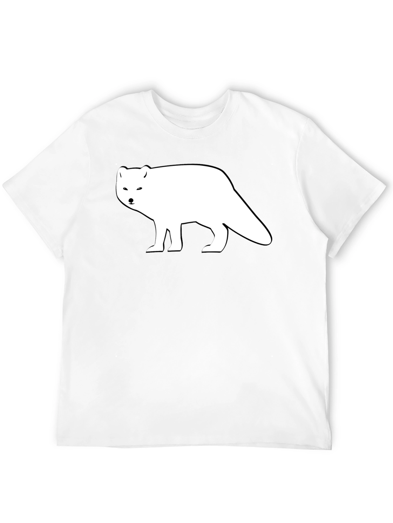 Arctic Fox Graphic Tee - Black Cotton Shirt