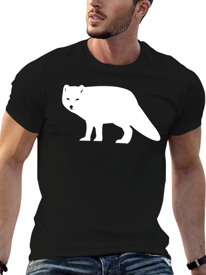 Arctic Fox Graphic Tee - Black Cotton Shirt