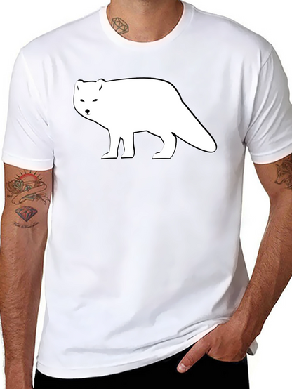 Arctic Fox Graphic Tee - Black Cotton Shirt