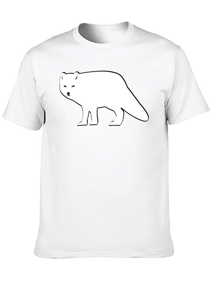 Arctic Fox Graphic Tee - Black Cotton Shirt