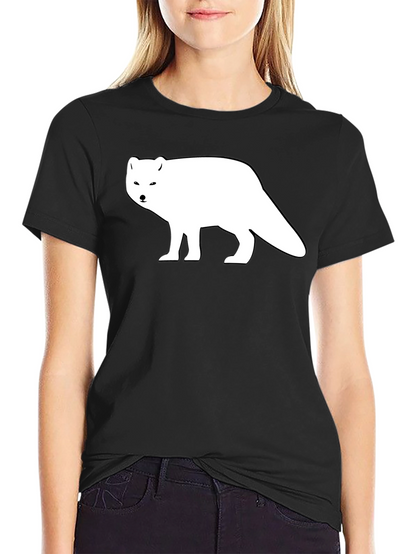 Arctic Fox Graphic Tee - Black Cotton Shirt