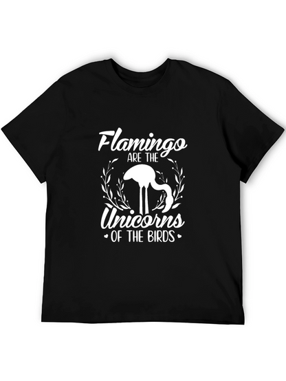 Flamingo Unicorns Black T-Shirt