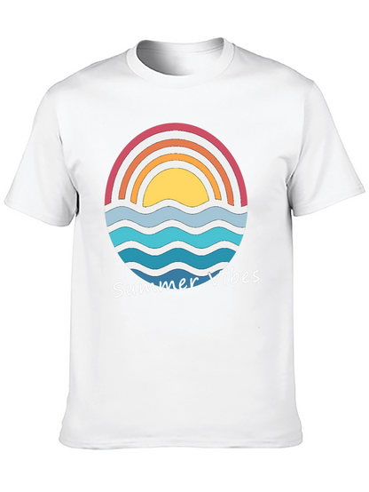 Summer Vibes Graphic Tee - Retro Sunset Design