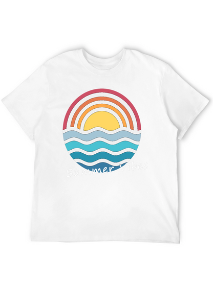 Summer Vibes Graphic Tee - Retro Sunset Design