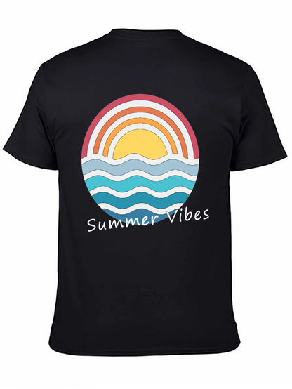 Summer Vibes Graphic Tee - Retro Sunset Design