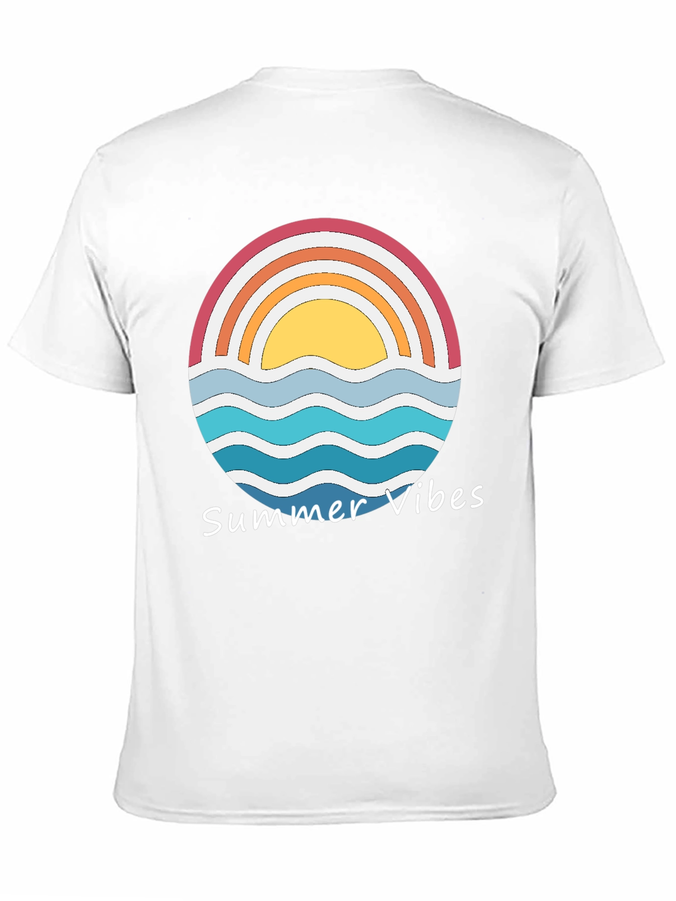 Summer Vibes Graphic Tee - Retro Sunset Design