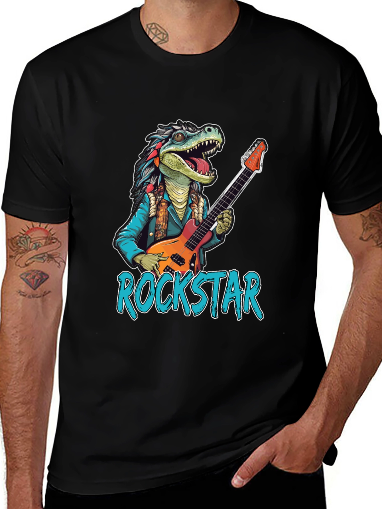Rockstar Dinosaur Graphic Tee